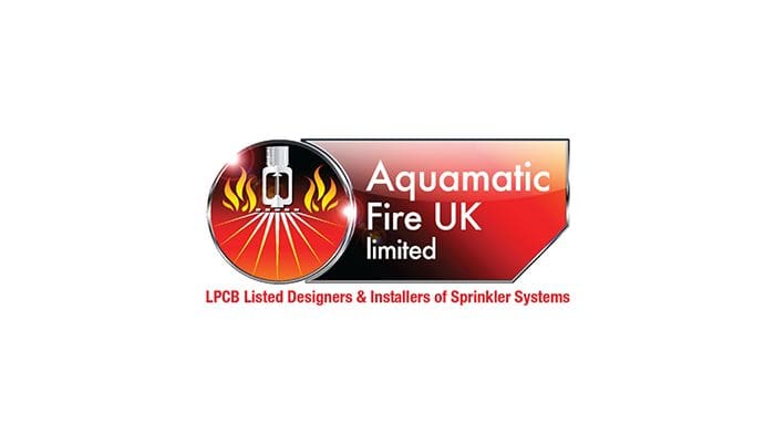 Aquamatic Fire Rectangle Logo